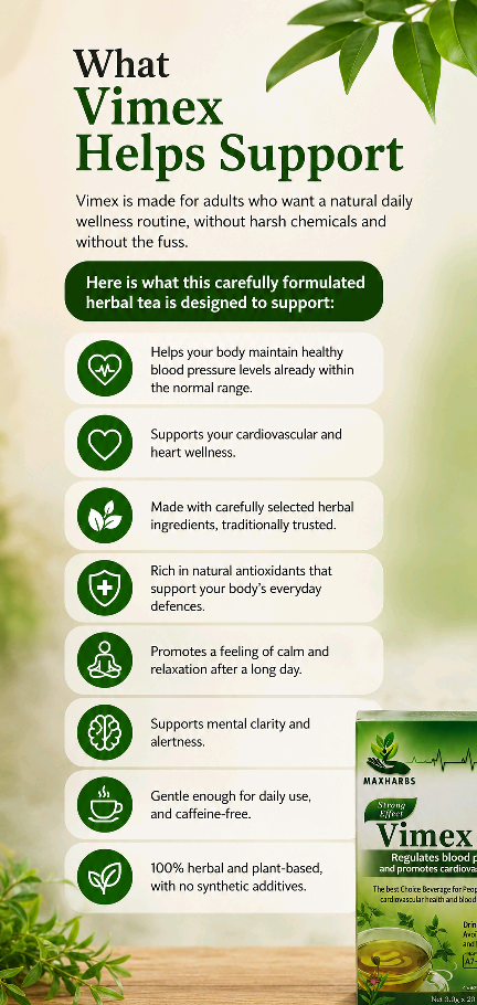 Vimex benefits — heart health, blood pressure, antioxidants