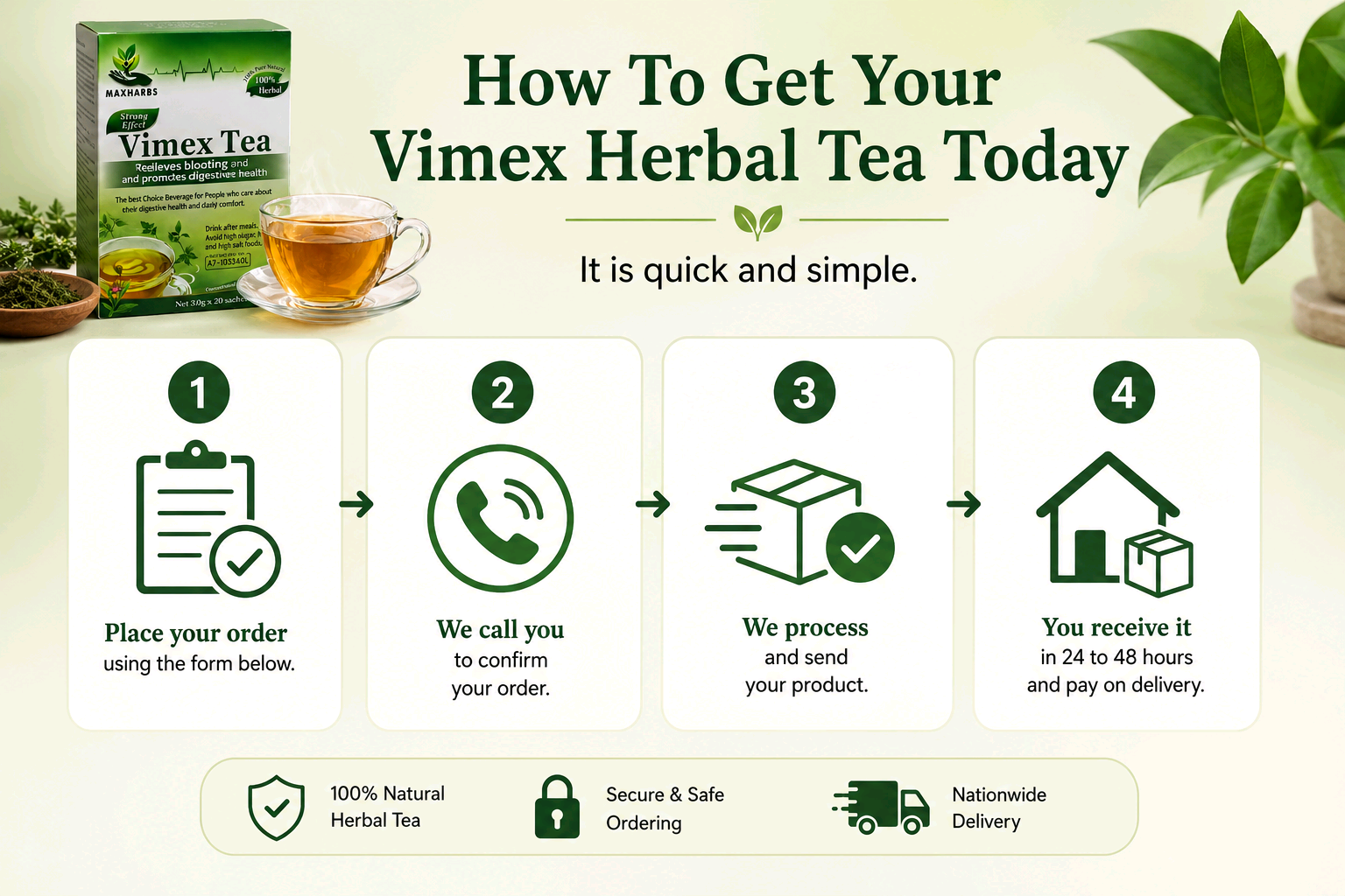 How to order Vimex Herbal Tea — 4 simple steps