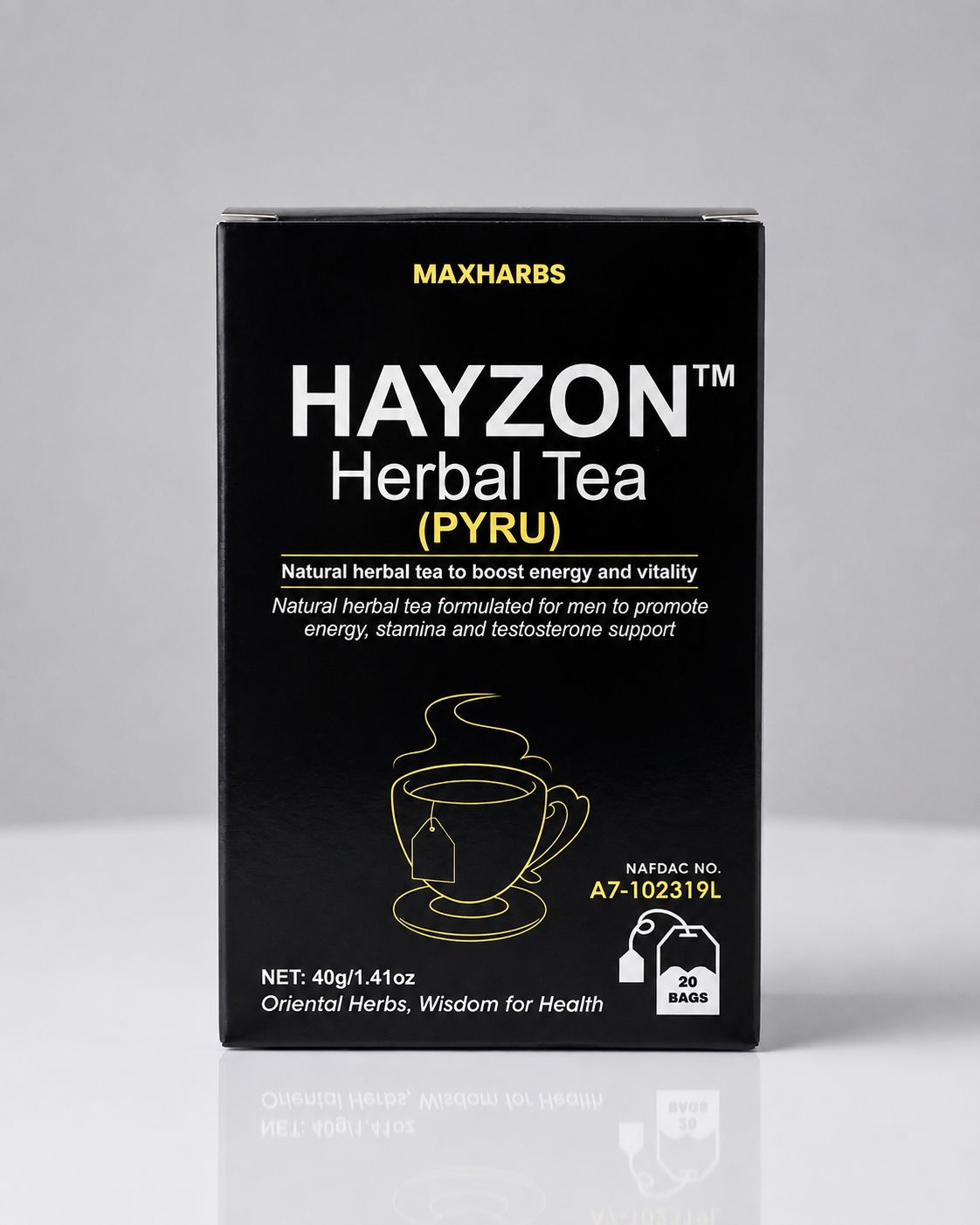 Hayzon Pyru herbal tea box